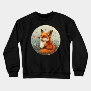 Fox Love Design Crewneck Sweatshirt